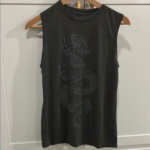 Black Sleeveless Graphic Taylor Swift Reputation Concert Tshirt